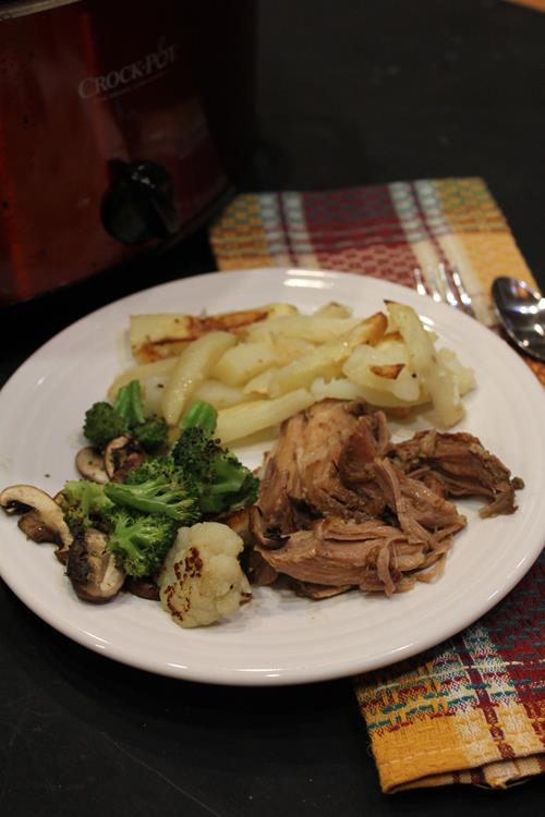 Three Ingredient Crock Pot Pork Roast