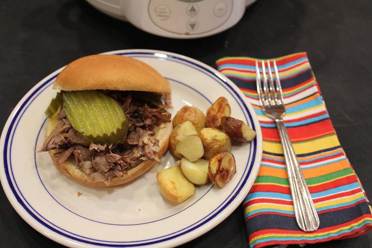 Slow Cooked Pickled Beef Sandwiches