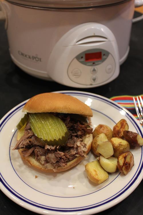 Slow Cooked Pickled Beef Sandwiches