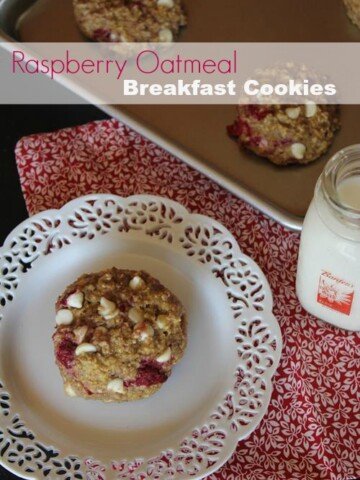 Raspberry Oatmeal Breakfast Cookies