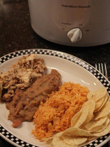 Slow Cooked Cheater Refried Beans