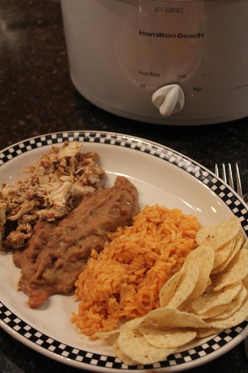 Slow Cooked Cheater Refried Beans