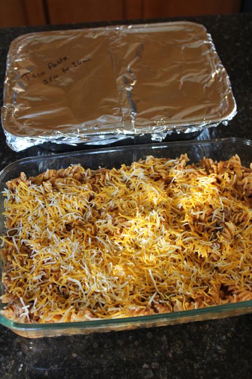 Freezer Taco Pasta