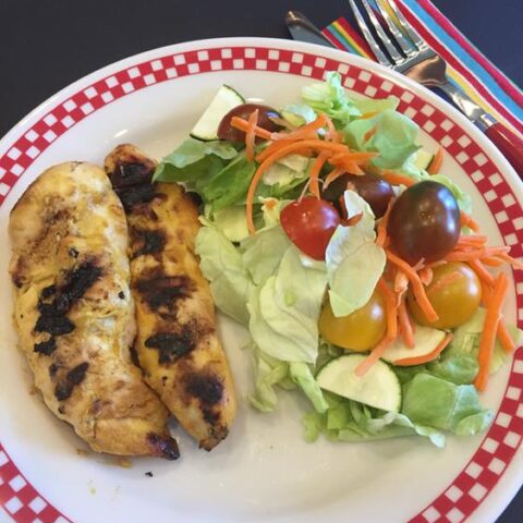 Four Ingredient Grilled Honey Mustard Chicken