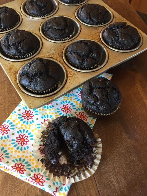 Double Chocolate Gluten Free Banana Muffins