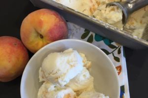 No- Churn Peach Ice Cream