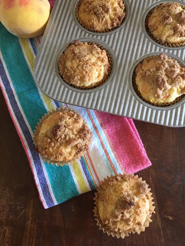 Gluten Free Peach Muffins