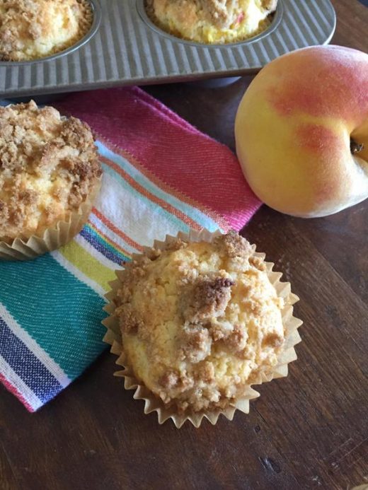 Gluten Free Peach Muffins