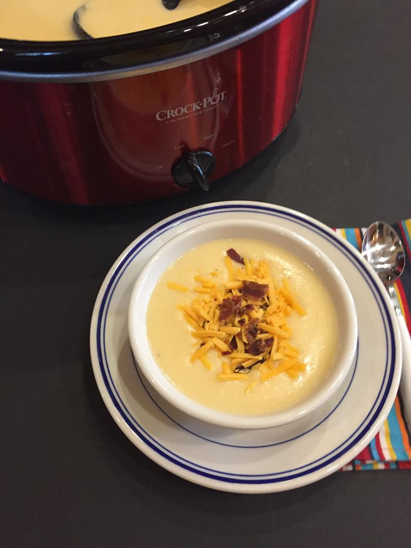 Slow Cooked Cheesy Potato Soup