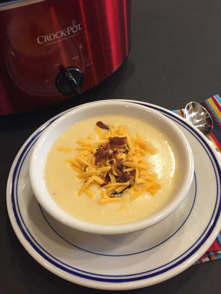 Slow Cooked Cheesy Potato Soup