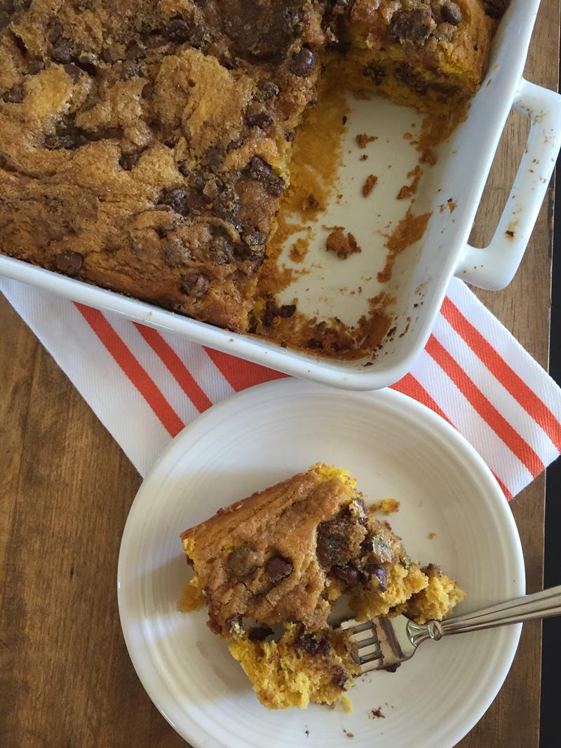 Pumpkin Chocolate Chip Coffee Cake