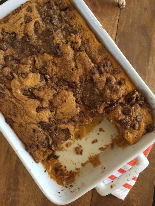 Pumpkin Chocolate Chip Coffee Cake