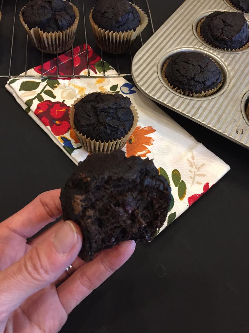 Double Chocolate Gluten Free Pumpkin Muffins