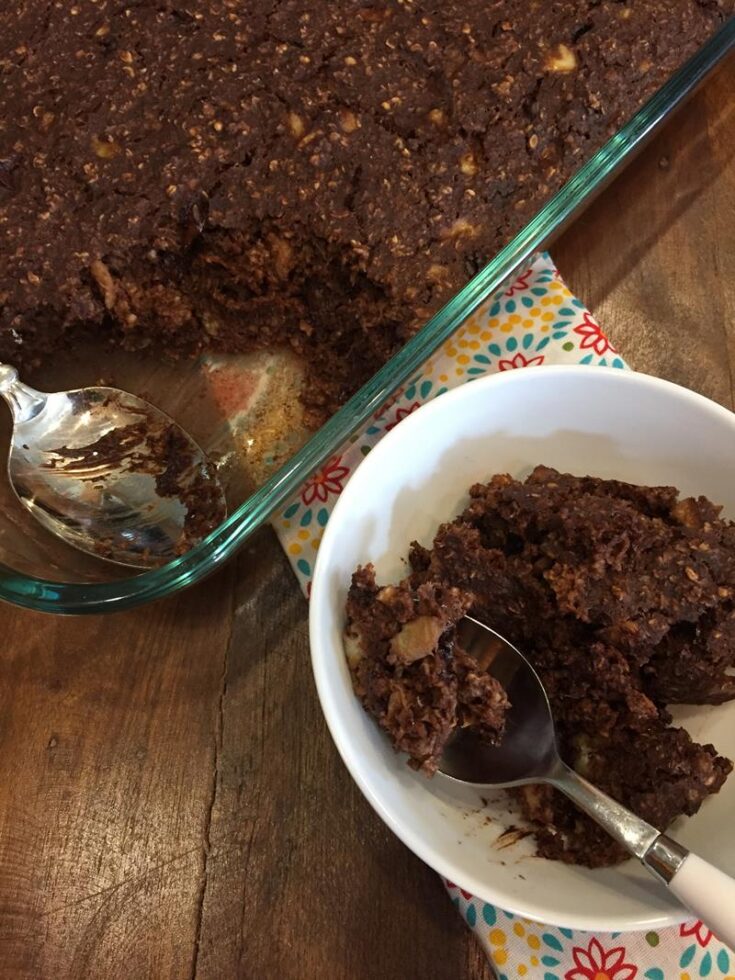 Chocolate Banana Baked Oatmeal