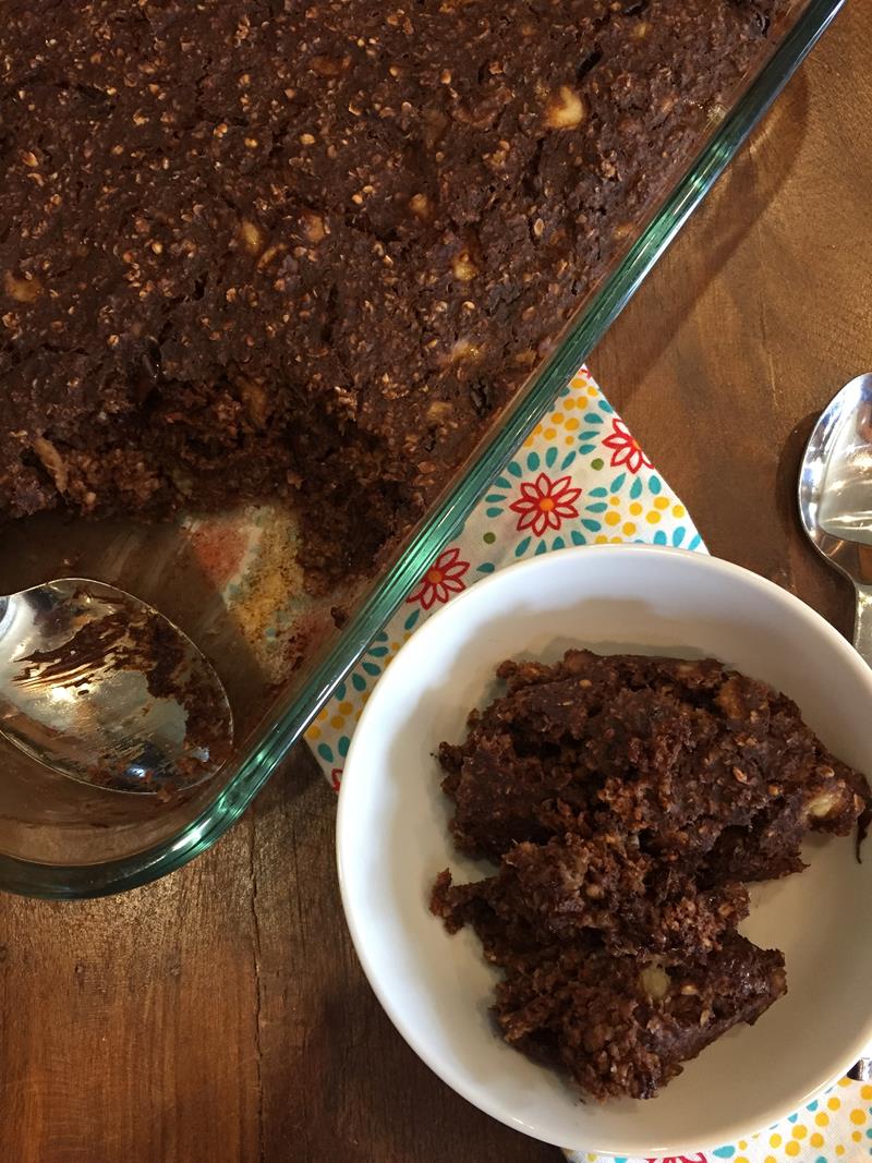 Chocolate Banana Baked Oatmeal