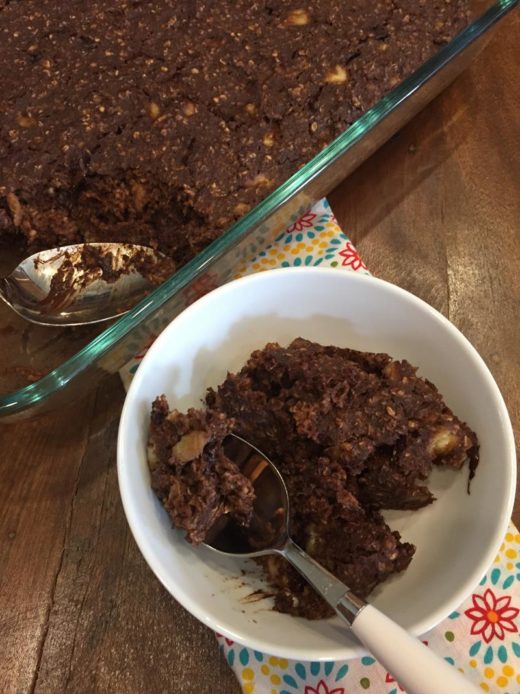 Chocolate Banana Baked Oatmeal