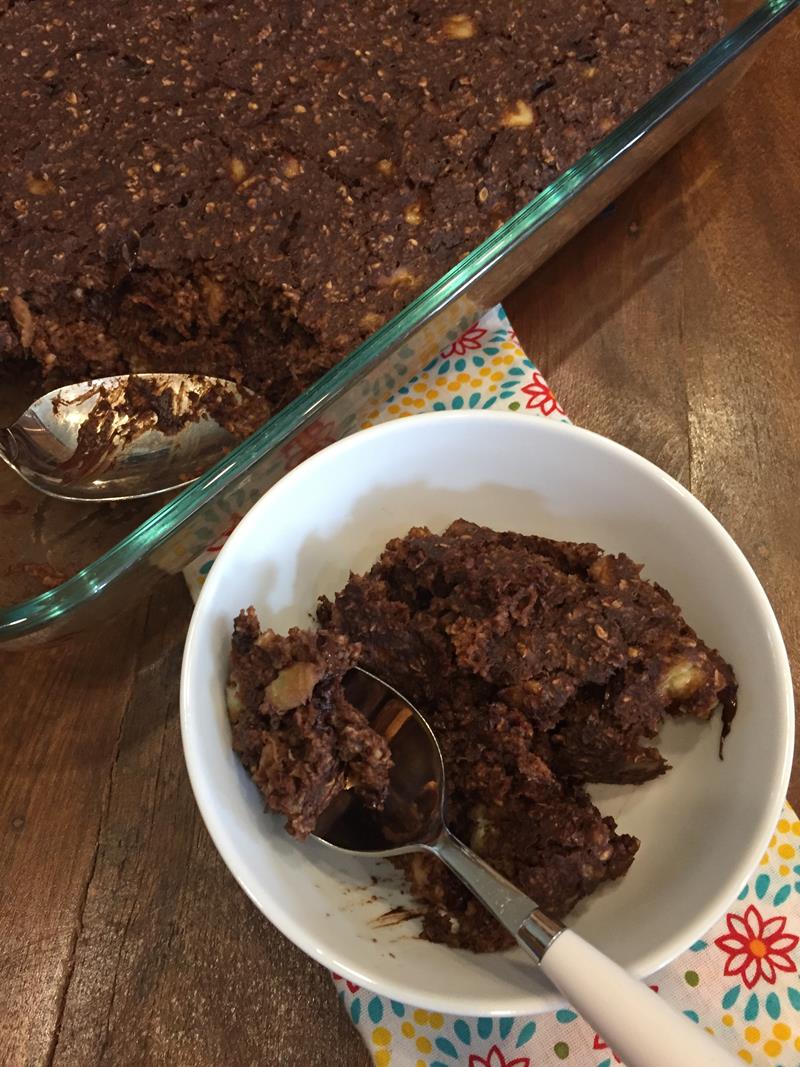 Chocolate Banana Baked Oatmeal