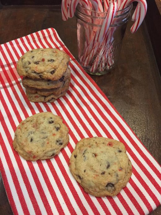 Chocolate Chip Candy Cane Cookies