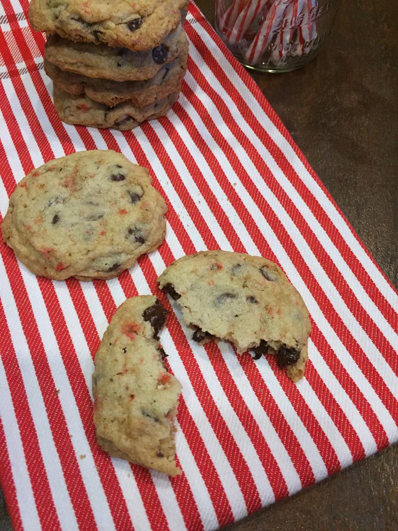 Chocolate Chip Candy Cane Brownies