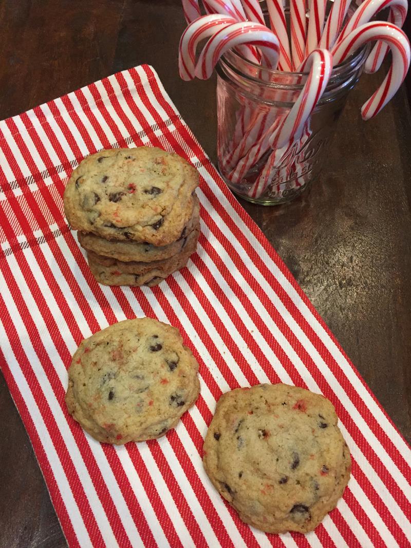 Chocolate Chip Candy Cane Cookies