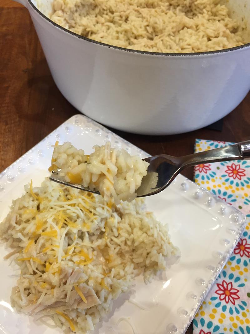 One Pot Green Chili Rice with Chicken 