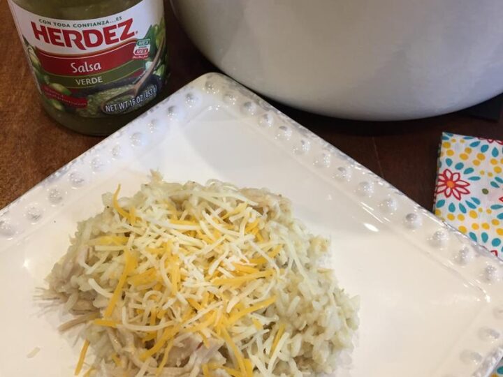One Pot Green Chili Rice With Chicken Lynn S Kitchen Adventures