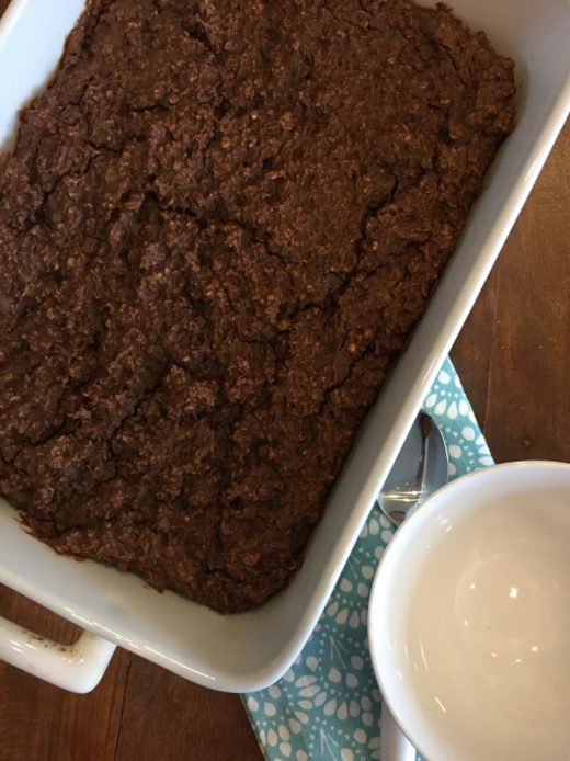 Peanut Butter Chocolate Baked Oatmeal