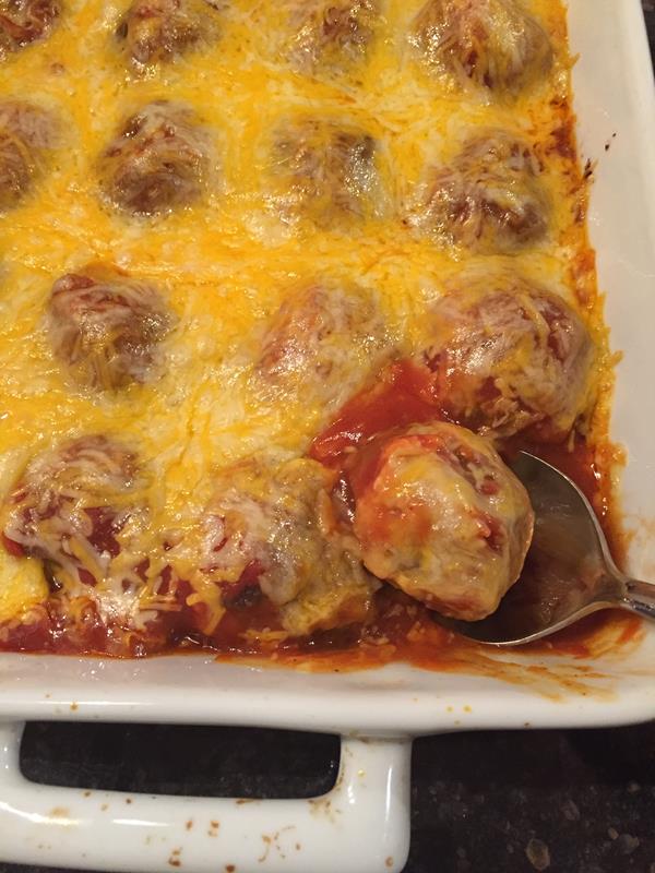 Enchilada Meatball Bake