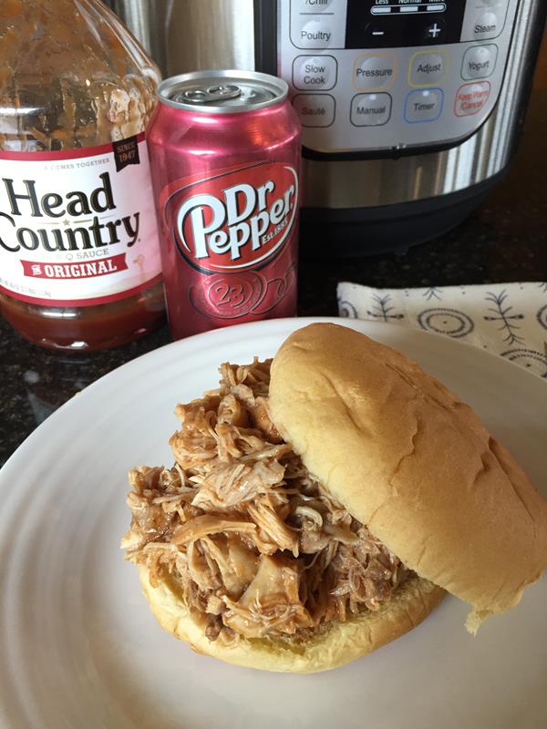 Instant Pot Dr. Pepper BBQ Chicken 