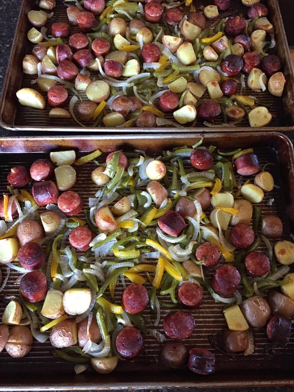 Roasted Vegetables with Sausage and Potatoes