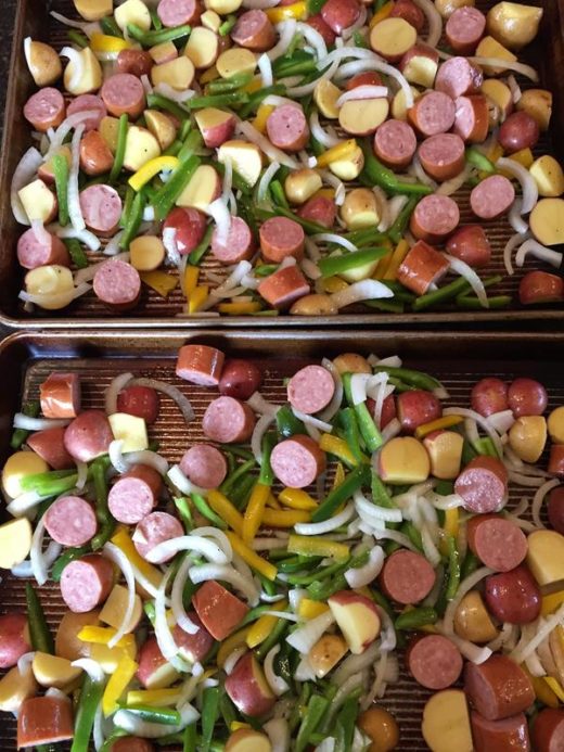 Roasted Vegetables and Sausage