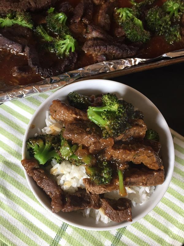 Sheet Pan Broccoli Beef