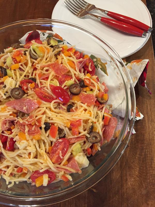 Italian Spaghetti Salad Recipe Lynn S Kitchen Adventures