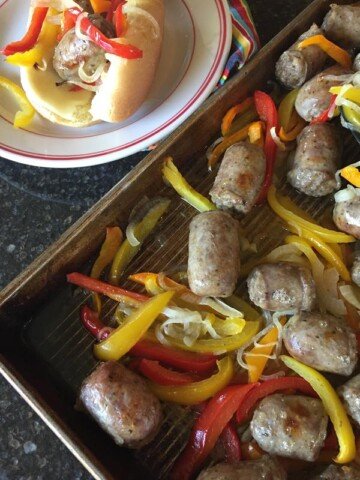 Sausage and Peppers Sheet Pan Sandwiches