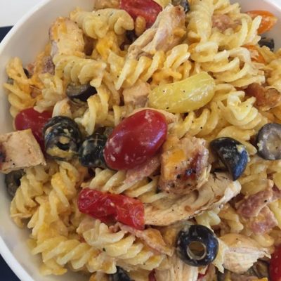 Chicken Bacon Ranch Pasta Salad