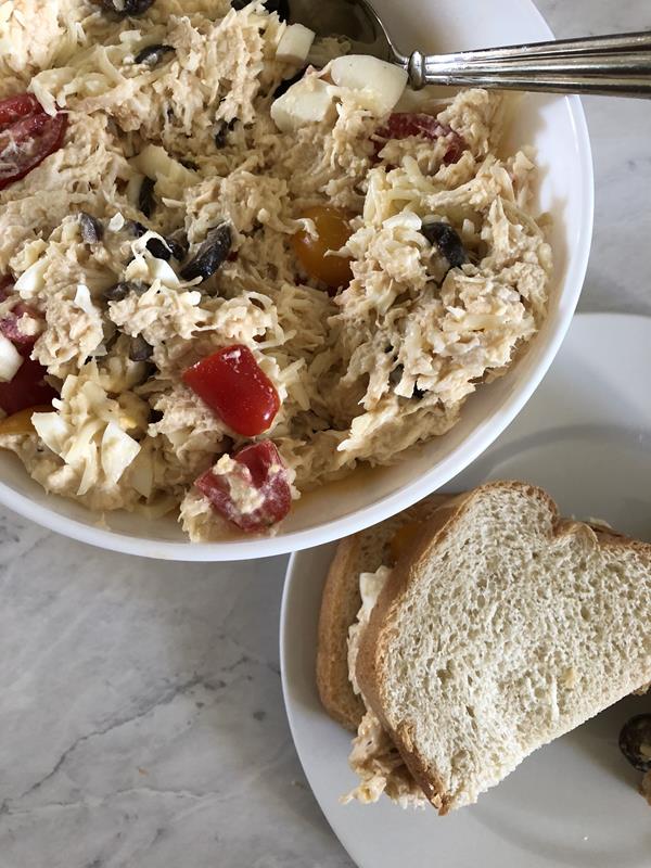 Italian Chicken Salad on bread