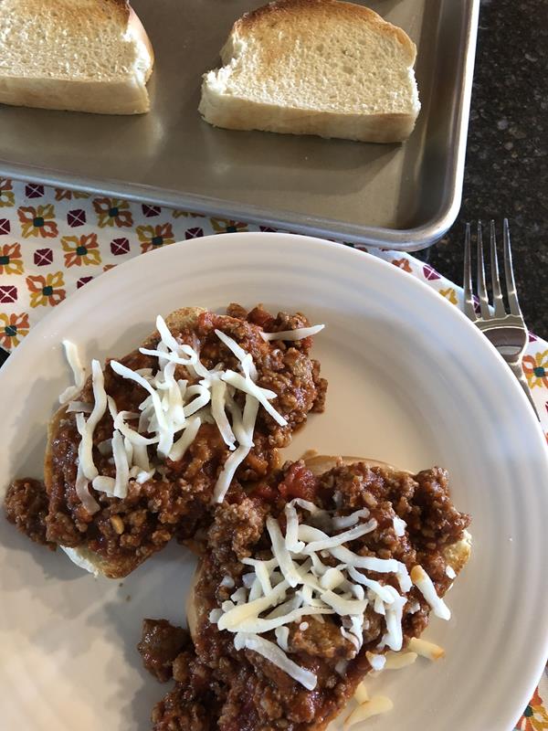 Italian Sloppy Joes with cheese