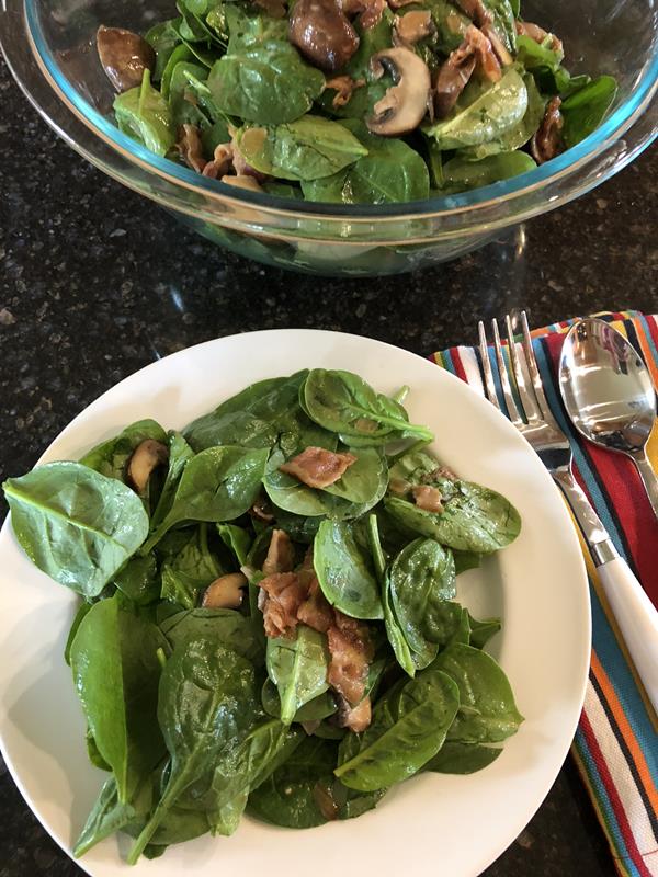 Spinach Bacon Salad