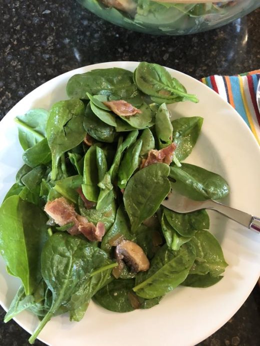 Spinach Bacon Salad - Lynn's Kitchen Adventures