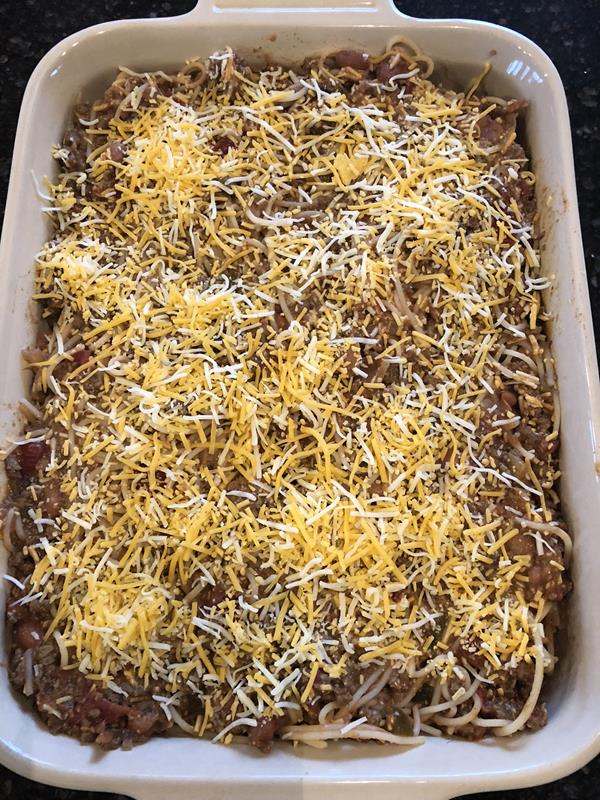 Baked Taco Spaghetti