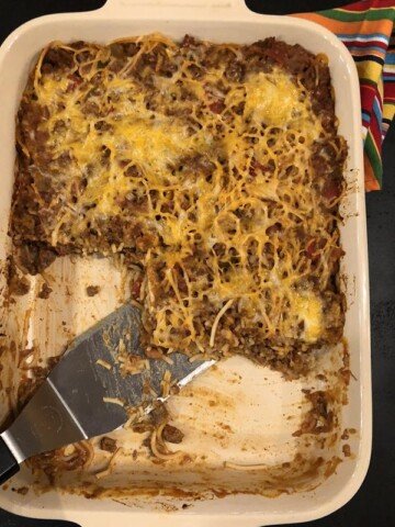 Baked Taco Spaghetti