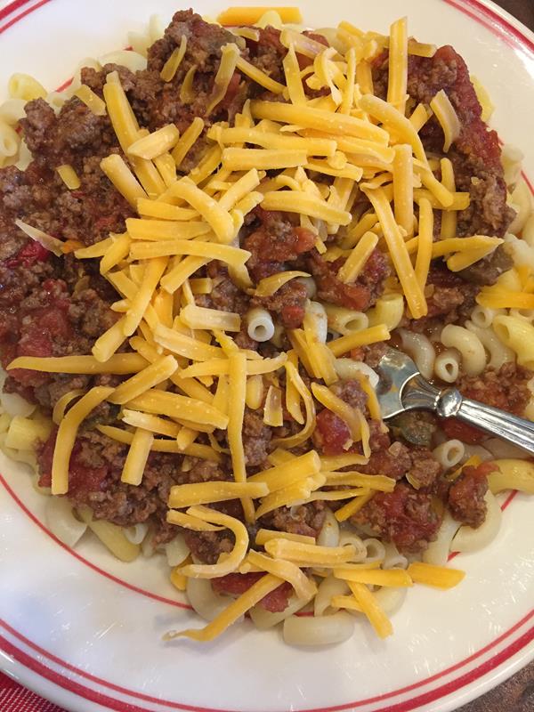 Chili Cheese Pasta - Lynn's Kitchen Adventures