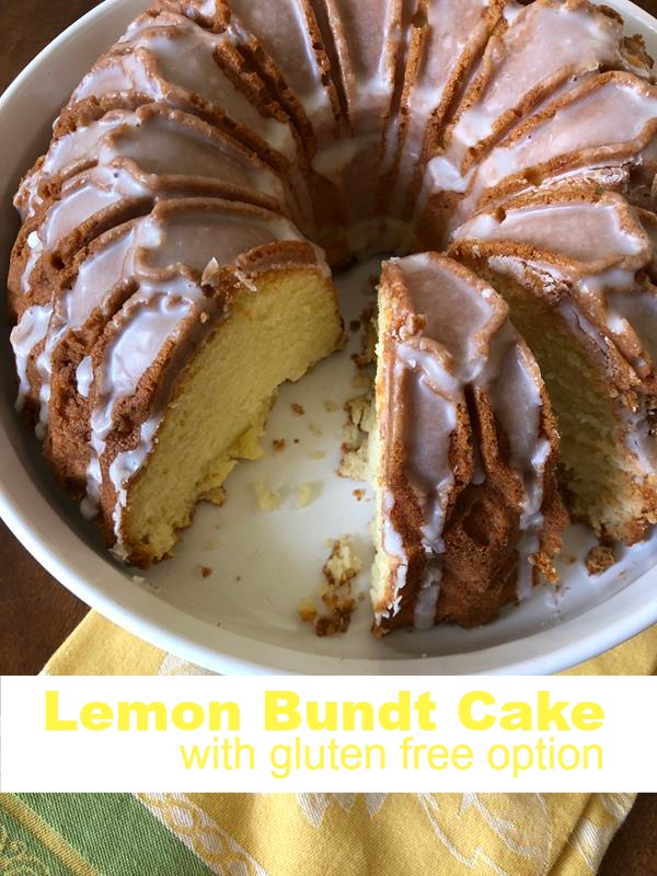 Lemon Bundt Cake with Gluten Free Option