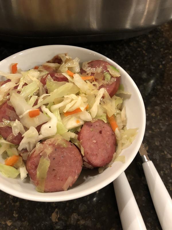 Fried Cabbage and Kielbasa