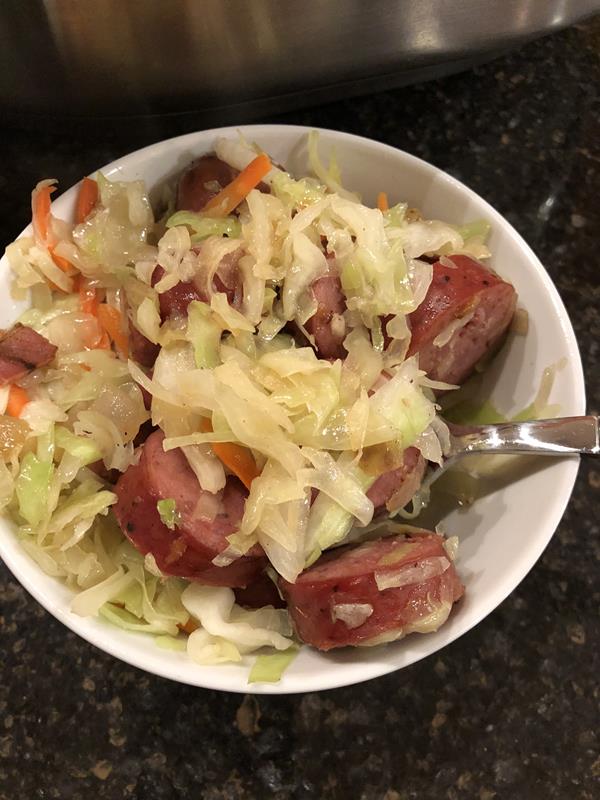 Fried Cabbage and Kielbasa