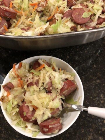 Fried Cabbage and Kielbasa