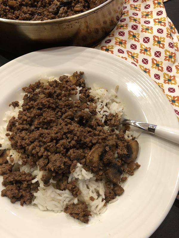 Teriyaki Ground Beef over Rice