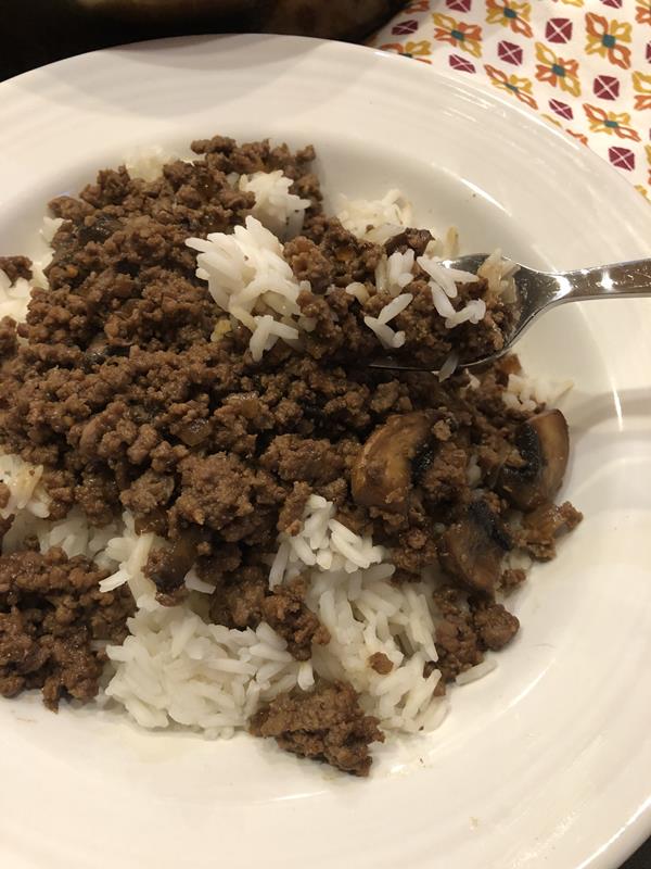 Teriyaki Ground Beef over Rice