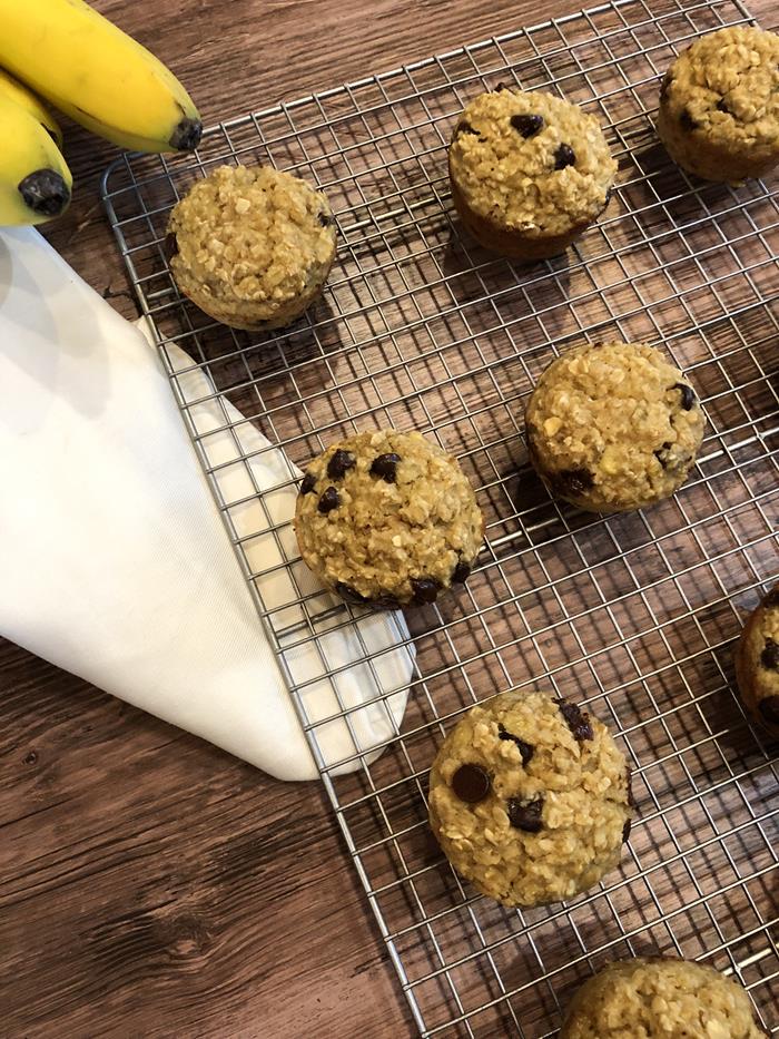 Dairy Free Banana Oatmeal Muffins