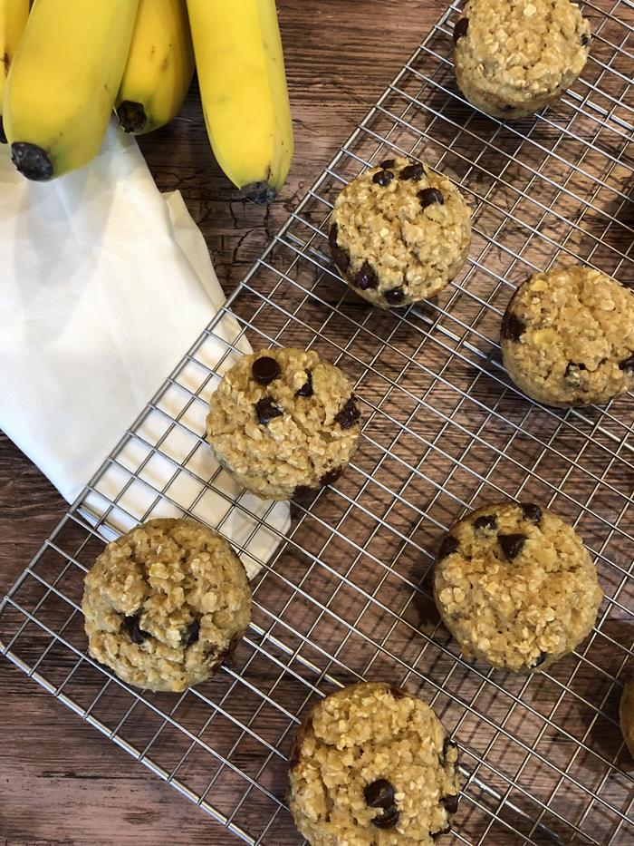 Dairy Free Banana Oatmeal Muffins